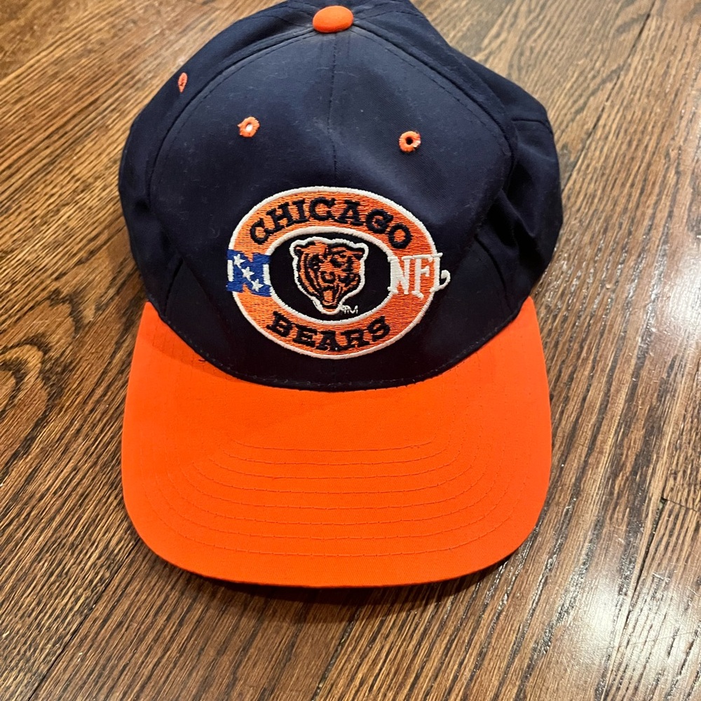 Vintage SnapBack Chicago Bears Navy and Orange Cap